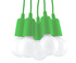 DIEGO 5 lampe suspendue verte + 5x ampoule LED E27 4000K Froid 7,5W 650lm