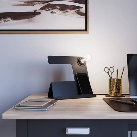 Lampe suspendue TULIP noire + 1x ampoule LED E27 4000K Cold 7,5W 650lm