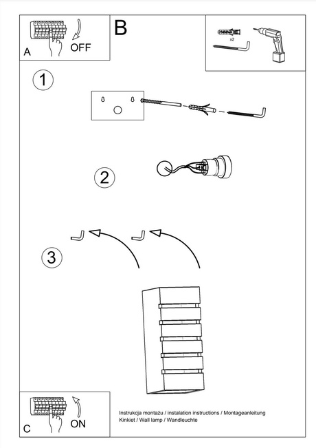Applique en céramique SAMIR blanc + 1x ampoule LED E27 4000K Froid 7.5W 650lm