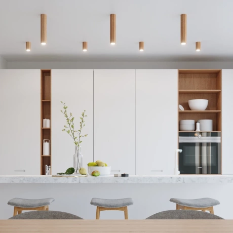 Plafonnier ZEKE 4 chêne