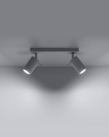 Plafond RING 2 blanc + 2x ampoule LED GU-10 3000K Warm 7W 620lm