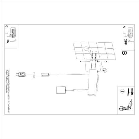 Applique NIMBI E27 avec interrupteur