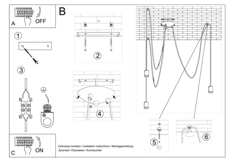 EDISON 3 lampe suspendue noire + 3x ampoule LED E27 3000K Warm 7,5W 620lm