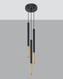 MOZAICA Lampe suspendue 3P noir/doré + 3x ampoule LED G9 3000K chaude 4.5W 510lm