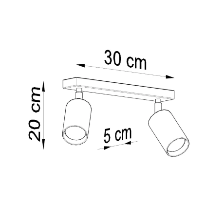Plafonnier BERG 2 bois naturel