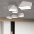 Plafond HEXA 35 BLANC + 2x ampoule LED E27 4000K Froid 7.5W 650lm