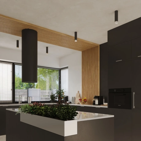 Plafonnier NERO 12,5 noir/chrom