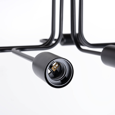 Lustre VECTOR 8 noir + 8X ampoule LED E27 3000K 7W 760lm