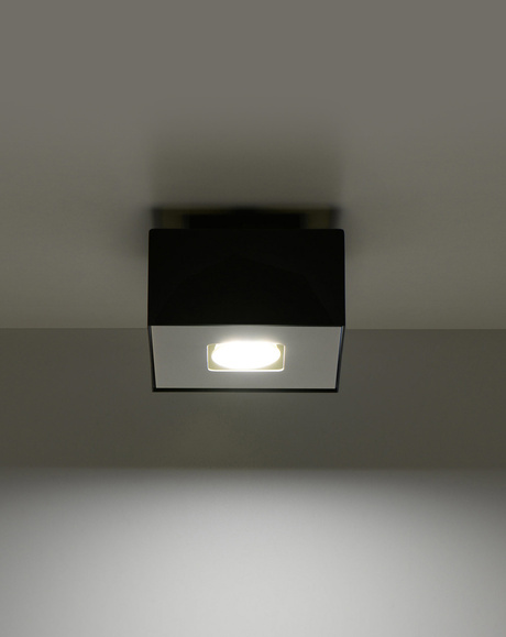 Plafond MONO 1 noir + 1x ampoule LED GU-10 3000K Warm 7W 620lm