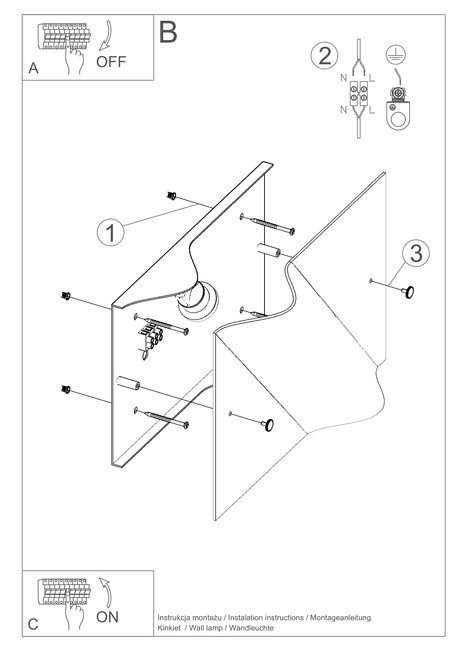 Applique BUBBLE + 1x ampoule LED E27 3000K Warm 7.5W 620lm