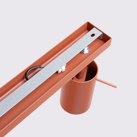 Plafonnier RING 3L rouge ochra