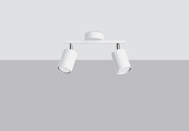 Plafond LEMMI 2 blanc + 2x ampoule LED GU-10 4000K Froid 7W 530lm