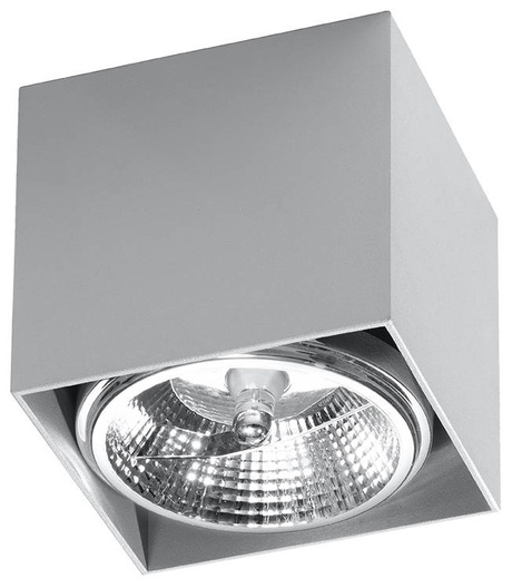 Plafond BLAKE gris + 1x ampoule LED GU10 AR111 4000K COLD 10W 850lm