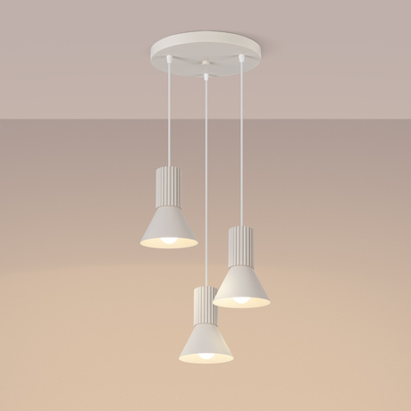 Lampe suspendue ESTRIA 3P beige