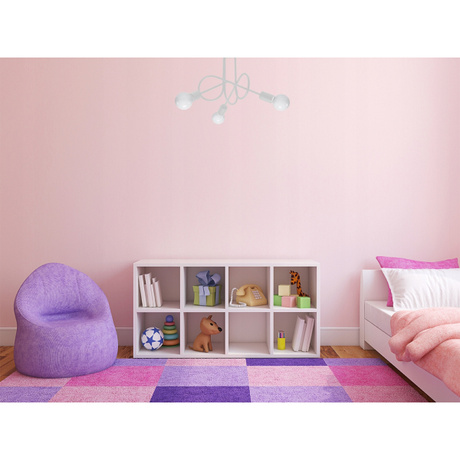 Lustre SUPEŁ 5 blanc + 5X ampoule LED E27 3000K 7W 760lm