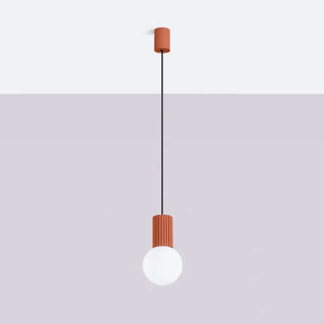Lampe suspendue HALO 1 rouge ochra