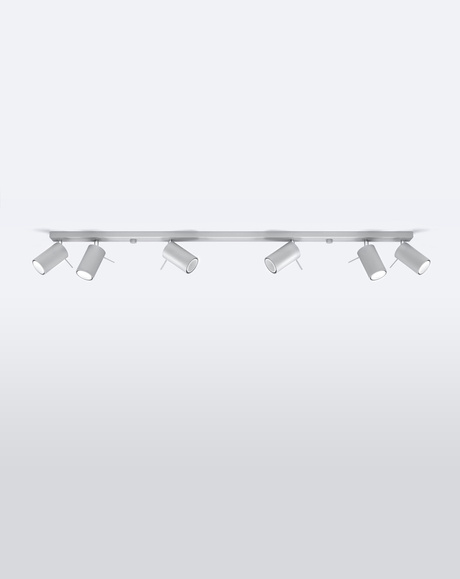 Plafond RING 6L gris + 6x ampoule LED GU-10 3000K Warm 7W 620lm