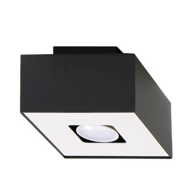 Plafond MONO 1 noir + 1x ampoule LED GU-10 4000K froid 7W 630lm