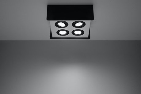 Plafond STEREO 4 blanc/noir