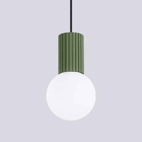 Lampe pendante HALO 1 vert olive