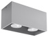 Plafond QUAD MAXI gris + 2x ampoule LED GU-10 3000K Warm 7W 620lm