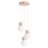 Lampe suspendue PEKKA 3P blanc/bois naturel