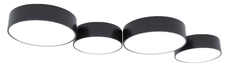 Plafond ARENA 35 BLACK + 2x ampoule LED E27 4000K Cold 7.5W 650lm