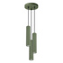 Lampe suspendue KARBON 3P vert olive