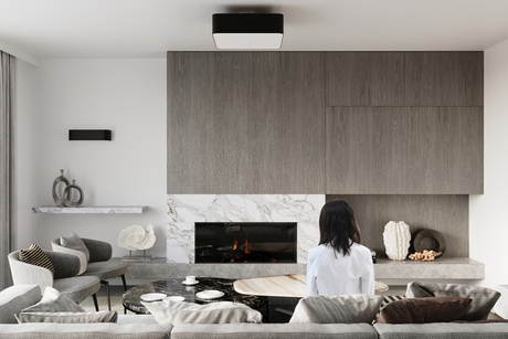 Lustre LOKKO 55 noir + 5x ampoule LED E27 4000K Froid 7.5W 650lm