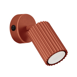 Applique KARBON rouge ocre avec interrupteur