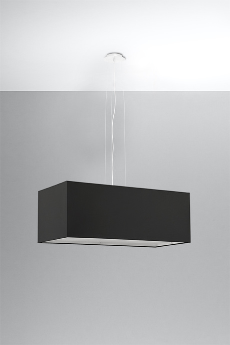 Lustre SANTA BIS 80 noir 3x Ampoule LED E27 4000K Froid 7.5W 650lm