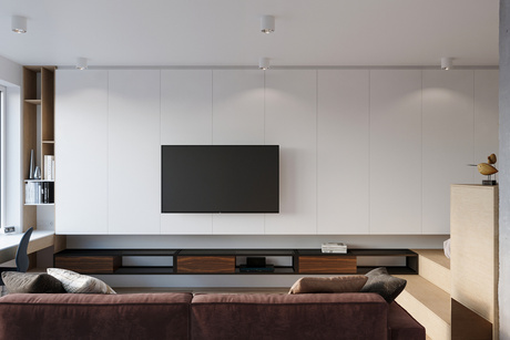 Plafond TIUBE blanc + 1x ampoule LED GU10 AR111 3000K Warm 12W 800lm