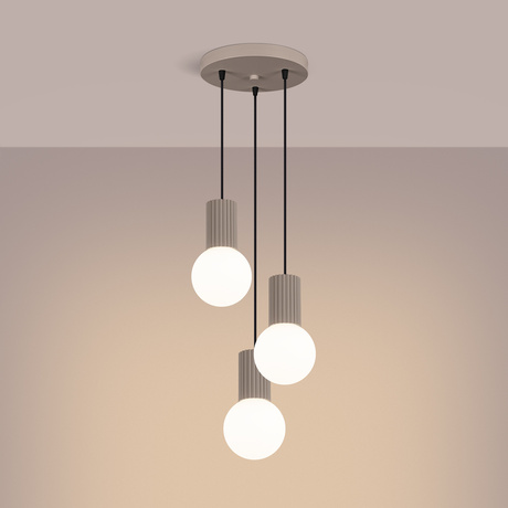 Lampe suspendue HALO 3P taupe