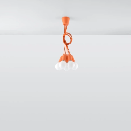 Lampe pendante DIEGO 5 orange