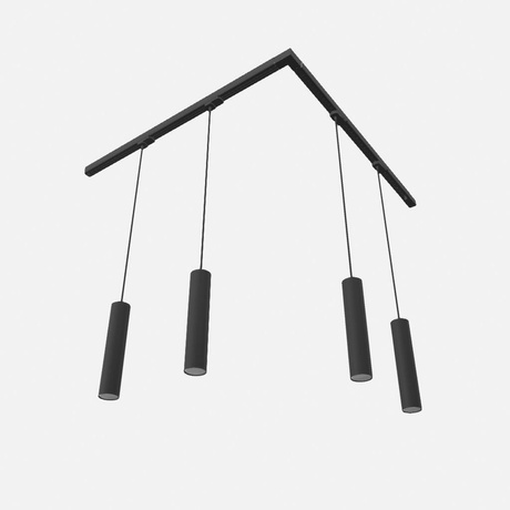 Lampe suspendue, 4 points, système de rail triphasé, LAGOS