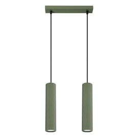Lampe suspendue KARBON 2 vert olive