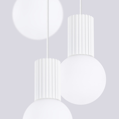 Lampe suspendue HALO 3P blanc