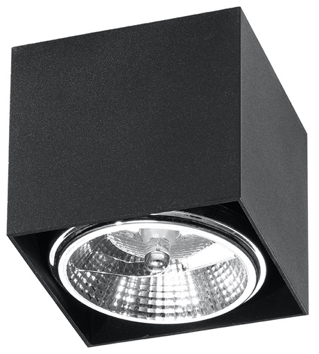 Plafond BLAKE noir + 1x ampoule LED GU10 AR111 4000K COLD 10W 850lm
