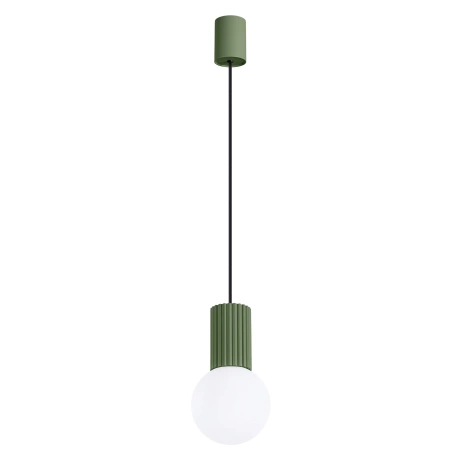 Lampe pendante HALO 1 vert olive