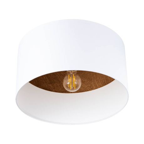 Plafond TELESTO blanc/bronze foncé + 1x ampoule LED E27 3000K Warm 7.5W 620lm