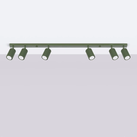 Plafonnier KARBON 6L vert olive