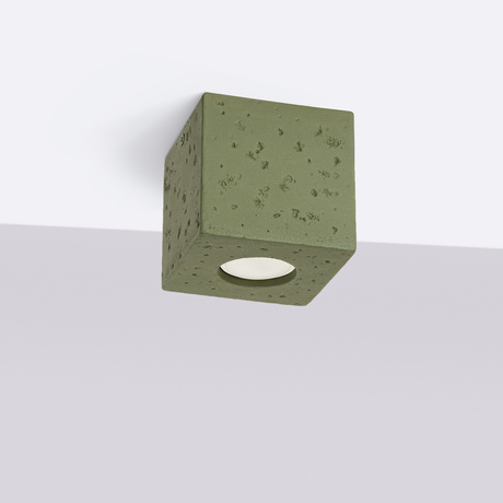 Plafonnier QUAD béton vert olive