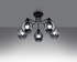 Lustre FILLAN 5 noir + 5x ampoule LED E27 3000K Warm 7.5W 620lm