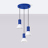 Lampe suspendue ESTRIA 3P blanc/ultramarine