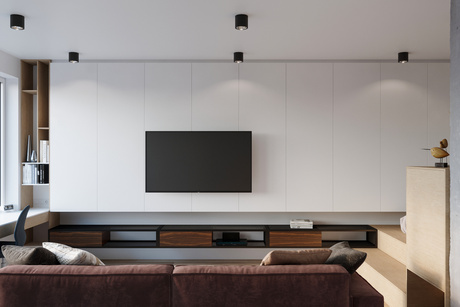 Plafond TIUBE noir + 1x ampoule LED GU10 AR111 3000K Warm 12W 800lm