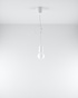 DIEGO 1 lampe suspendue blanche + 1x ampoule LED E27 4000K froide 7,5W 650lm