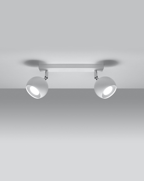 Plafond OCULARE 2 blanc + 2x ampoule LED GU-10 4000K Froid 7W 630lm