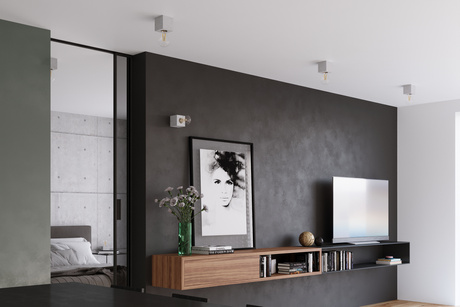 Plafond ARIZ béton + 1x ampoule LED E27 4000K Froid 7.5W 650lm