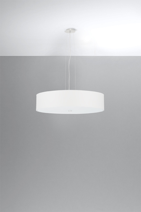Lustre SKALA 50 blanc + 5x ampoule LED E27 4000K Froid 7.5W 650lm