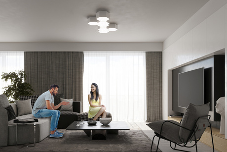 Plafond SUNDE 11 blanc + 2x ampoule LED E27 3000K Warm 7.5W 620lm